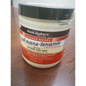 Aunt Jackies Flaxseed Hair Recipes Curl Mane-tenance Defining Curl Whip 15 oz